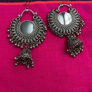Boho  mirror long ear rings